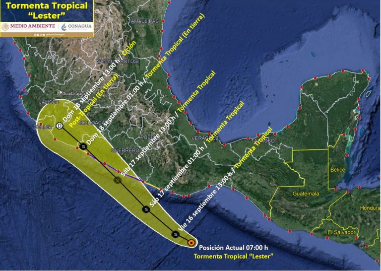 Se forma la tormenta Lester al sur de Oaxaca