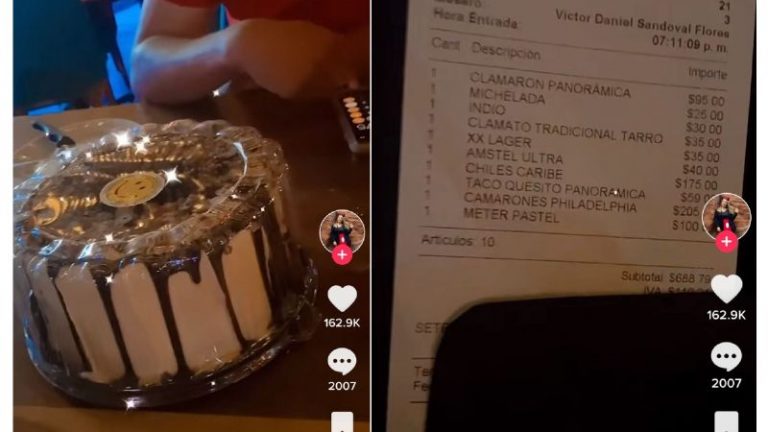 ¡Se hizo viral! Mesero les refrigera pastel y cobra $100