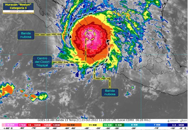 Toca tierra huracán Roslyn en Nayarit