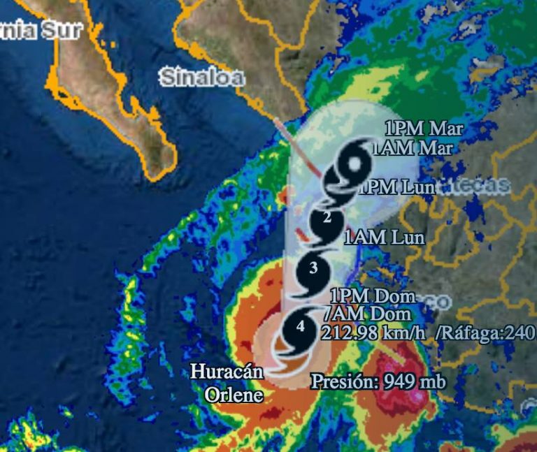 Se aproxima huracán a Sinaloa con categoría 3