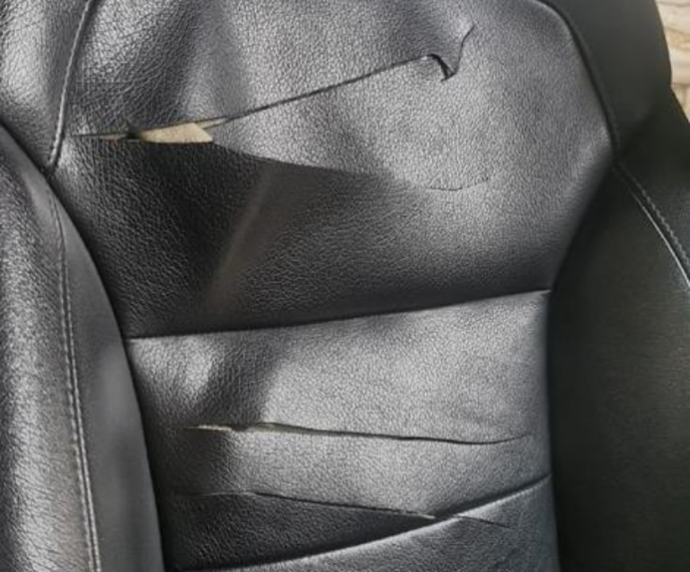 Arrestan a mujer; dañó una Mercedes Benz a navajazos