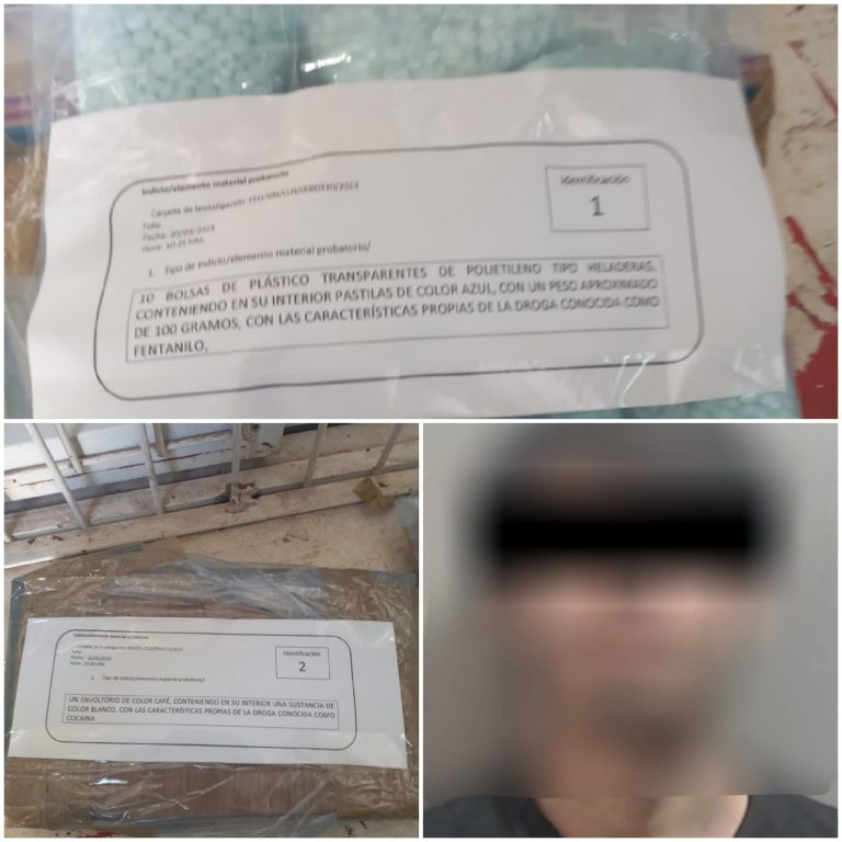 Lo arrestan afuera de primaria en Culiacán con 1 kg de fentanilo