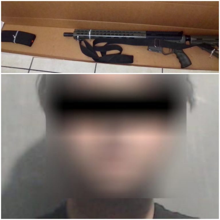 Lo arrestan en panteón por disparos