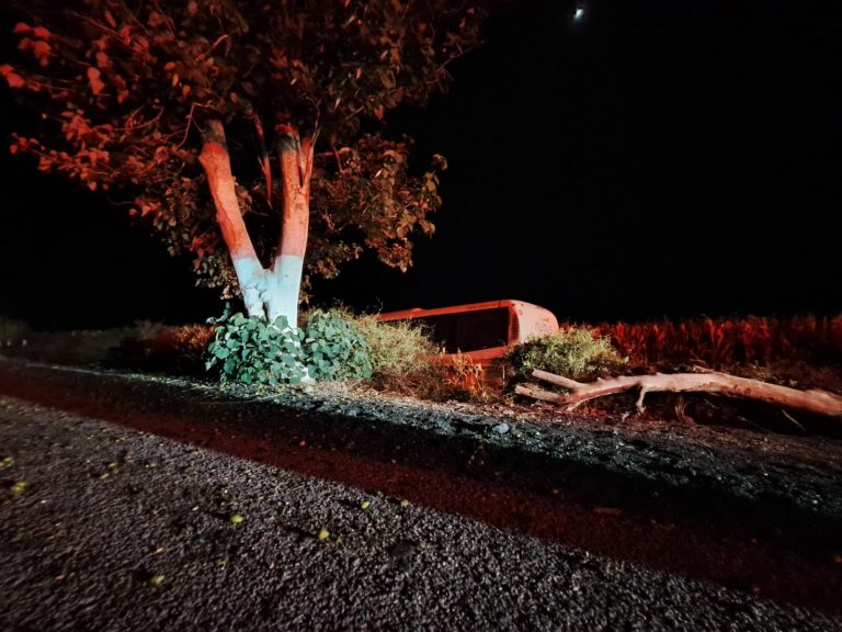 Termina en una parcela de Navolato autobús de pasajeros