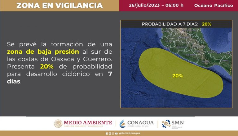 Se forma potencial ciclón en el Pacífico