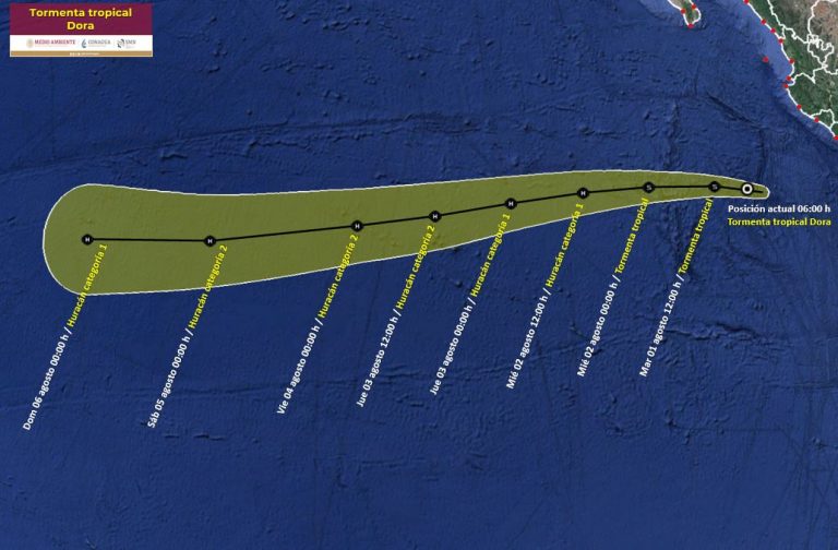Se forma la tormenta tropical ‘Dora’ en el Pacífico