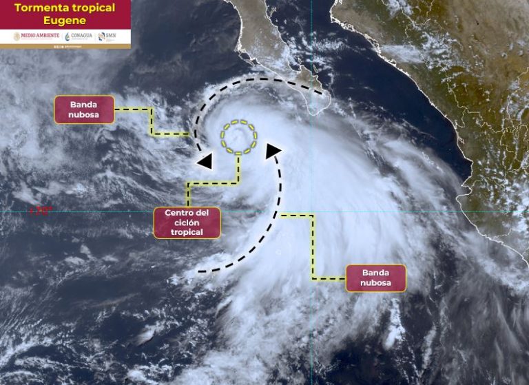 Se intensifica tormenta ‘Eugene’ al sur de BCS