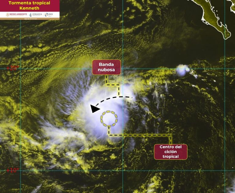 Se forma la tormenta Kenneth en el Pacífico