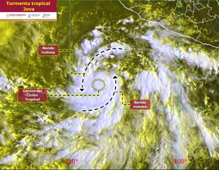 Afecta ‘Jova’ con tormentas a cuatro estados