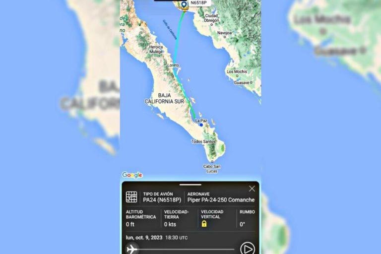 Avioneta habría caído al mar antes de llegar a La Paz