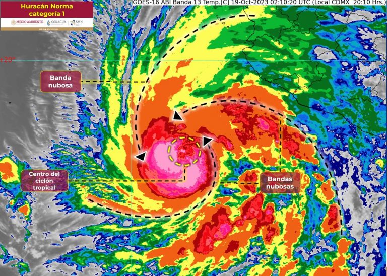 Se fortalece huracán gradualmente con rumbo a BCS y Sinaloa