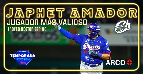 Es Japhet Amador, el Jugador Más Valioso de la LMP