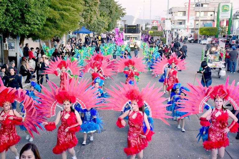 Visten de fantasía y color desfile del Carnaval Guamúchil