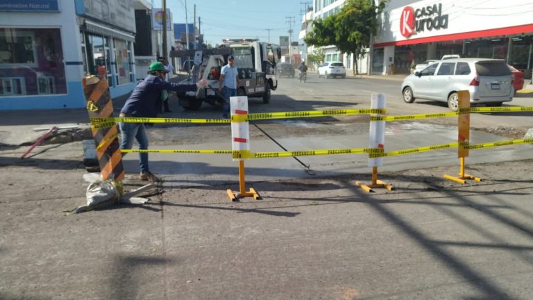 Abren parcialmente la Obregón en cruce con Leyva Solano