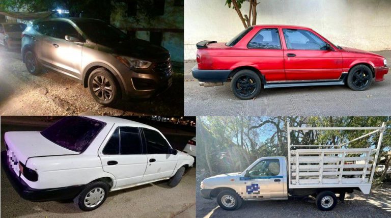 Recuperan 7 autos robados en Culiacán