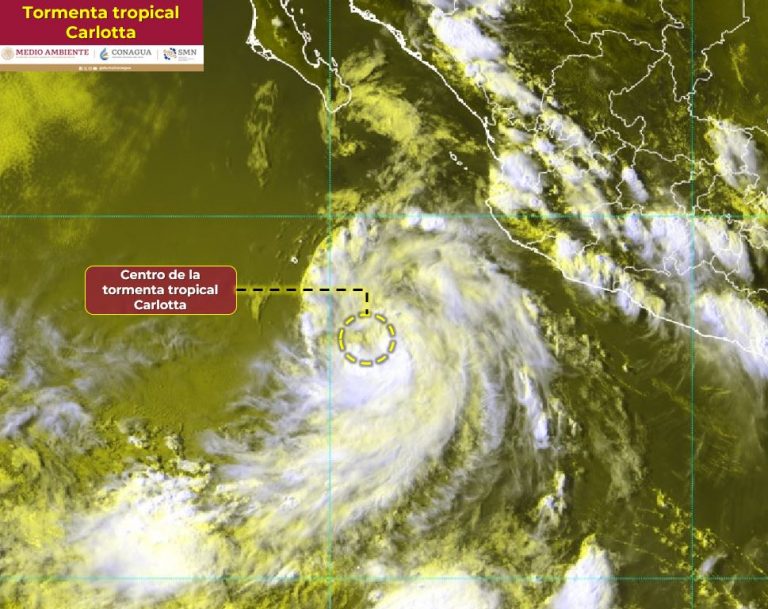 Se forma en el Pacífico la tormenta Carlotta