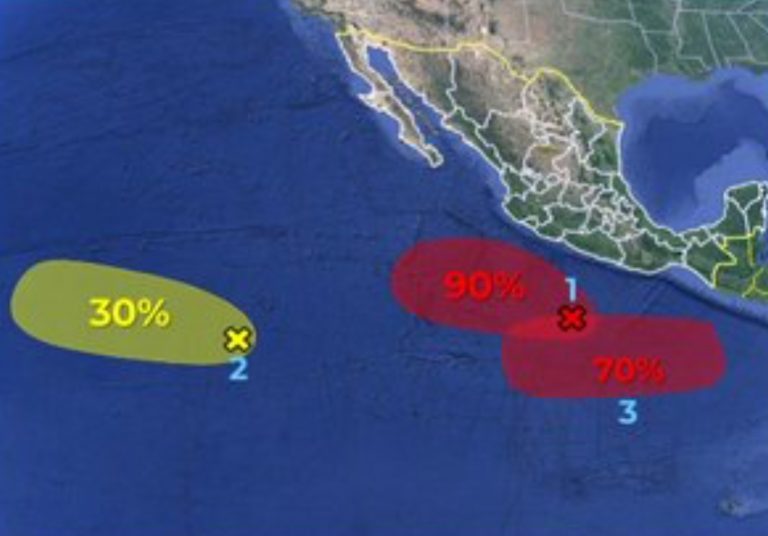 A punto de formarse ciclón en el Pacífico