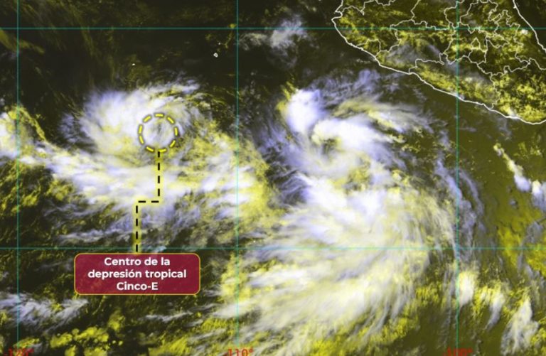 Se forma la depresión tropical Cinco-E