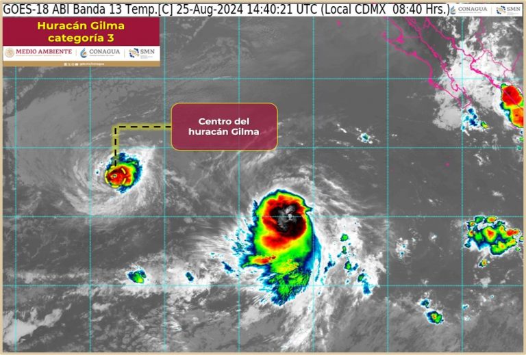 Se fortalece Gilma en huracán categoría 3