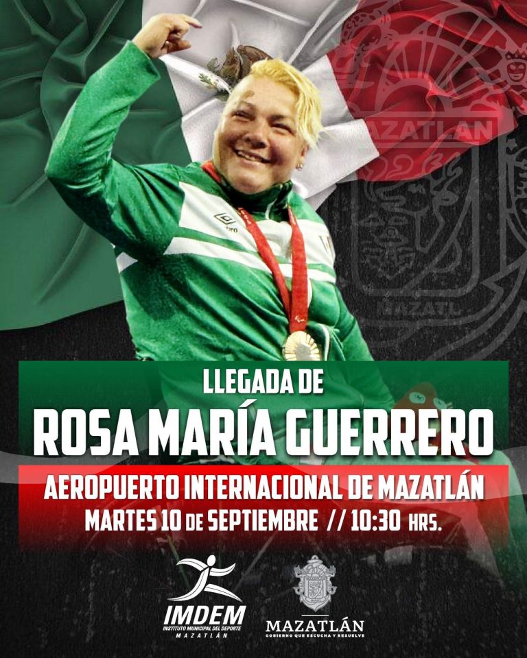 Listos para recibir a la medallista paralímpica, Rosa María Guerrero