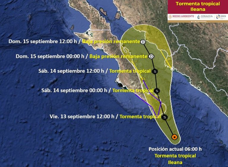 Tocaría Ileana tierra este viernes en Los Cabos