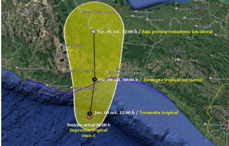 Se forma depresión tropical y directa a Oaxaca