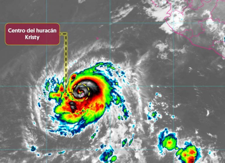 Aumenta Kristy fuerza a categoría 2 en el Pacífico