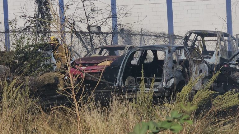 Consume incendio 15 autos en yonke de Culiacán