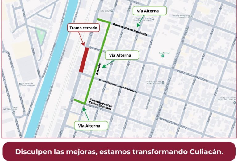 Cierran en Culiacán avenida Aztlán por 3 días