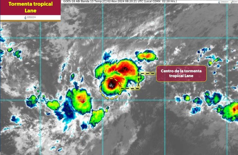 Se forma la tormenta Lane en el Pacífico