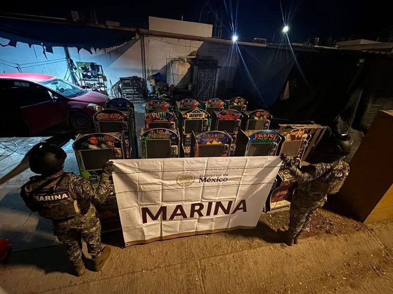 Asegura Marina 23 máquinas tragamonedas en Mazatlán