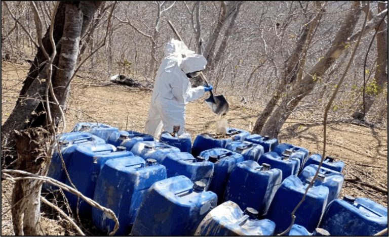 Decomisa Marina laboratorios clandestinos en Cosalá