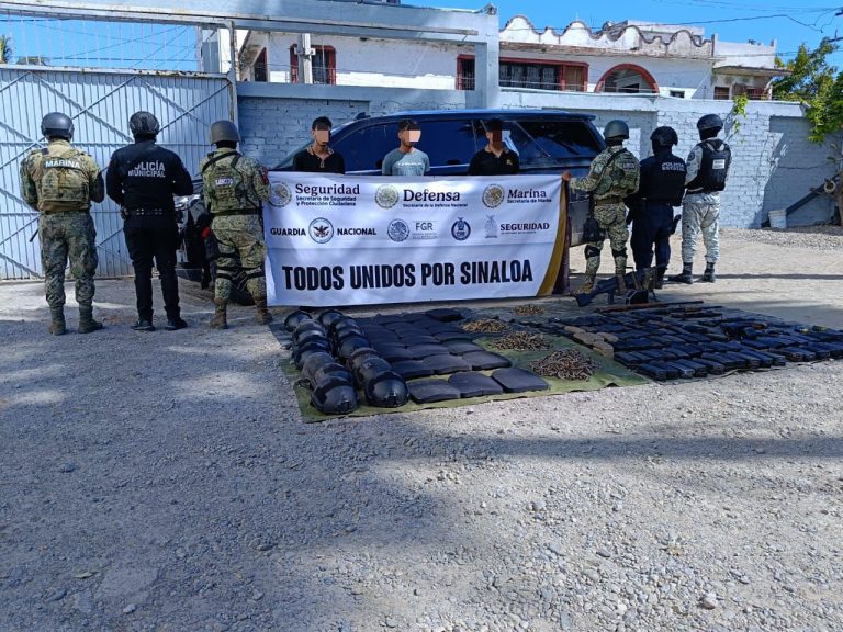 Capturan a 3 tras enfrentamiento en Mazatlán