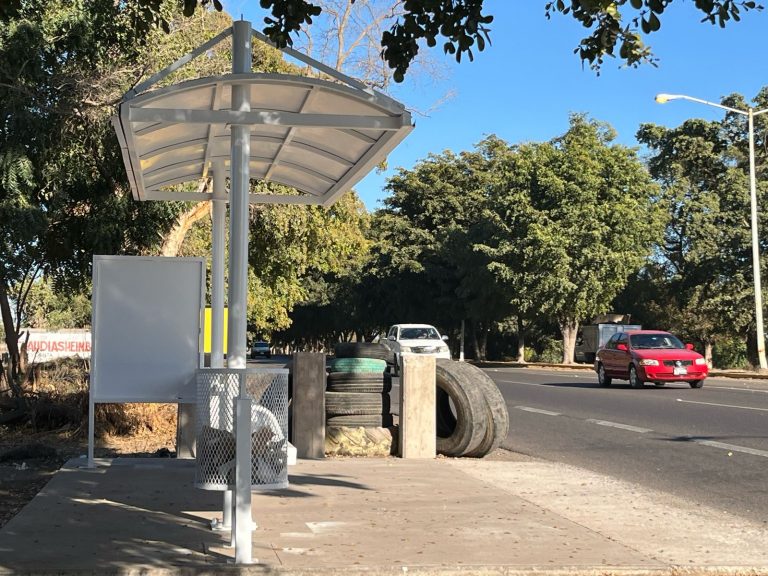 Retiran lo moreno a parabuses en Navolato
