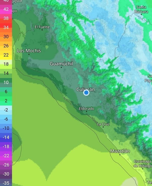 Advierten esta noche heladas en la sierra