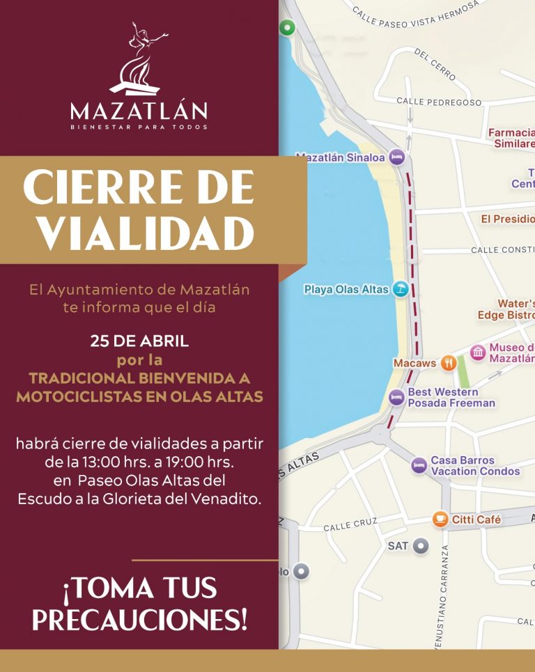 Cerrarán Olas Altas por bienvenida a motociclistas