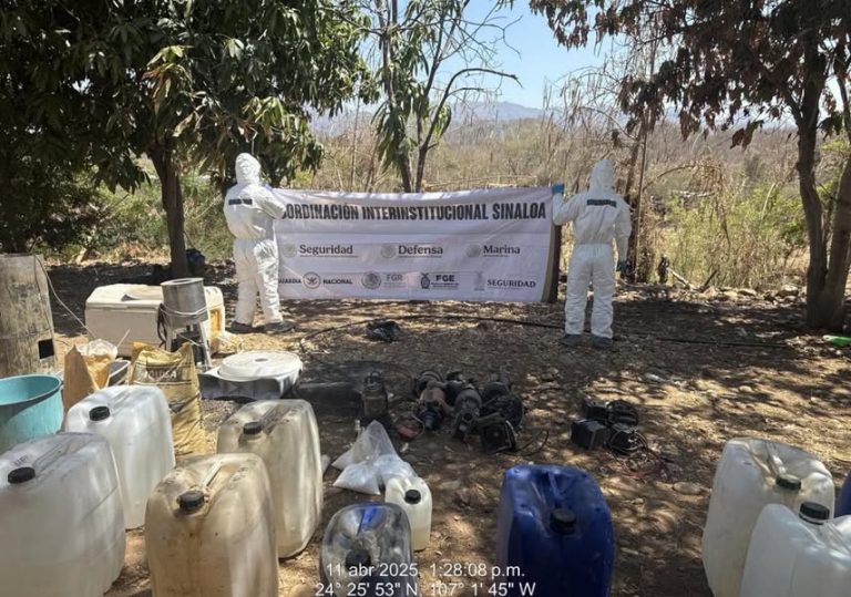 Aseguran laboratorio clandestino en Culiacán