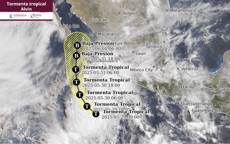Se forma la tormenta Alvin; sigue hacia Sinaloa