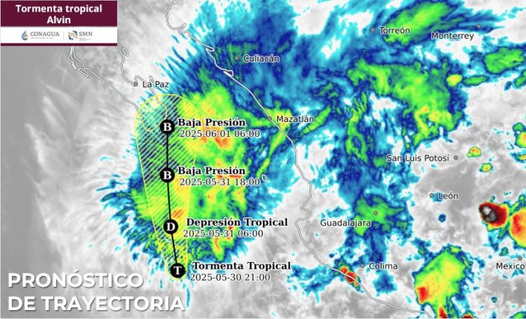 Continúa Alvin como tormenta hacia BCS