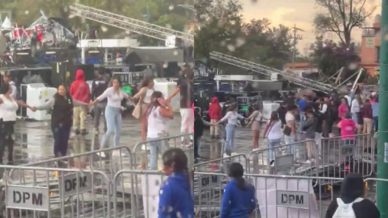 Se desploma escenario donde se presentaría Alicia Villarreal