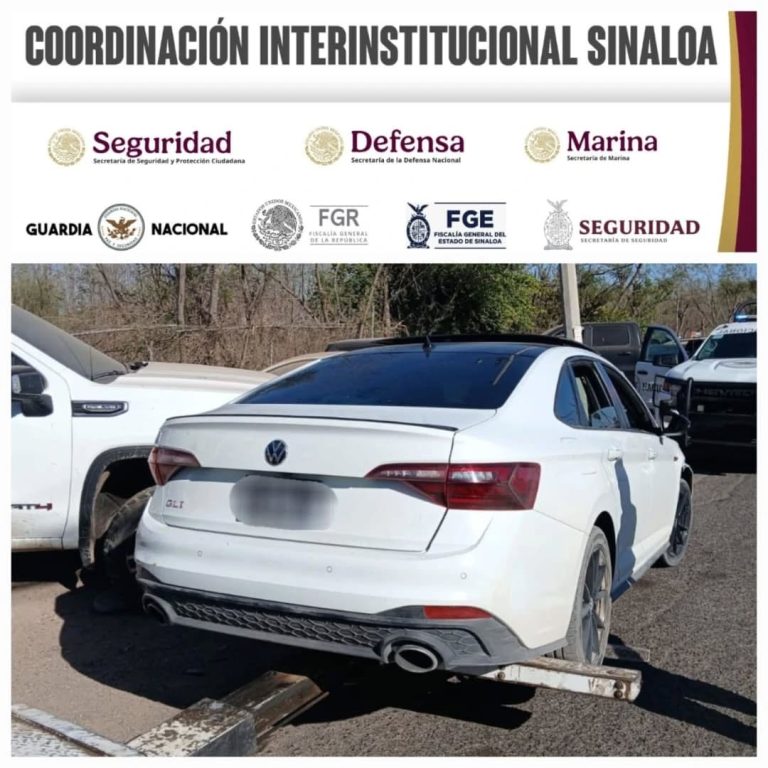 Aseguran en Aguaruto 2 vehículos y armas