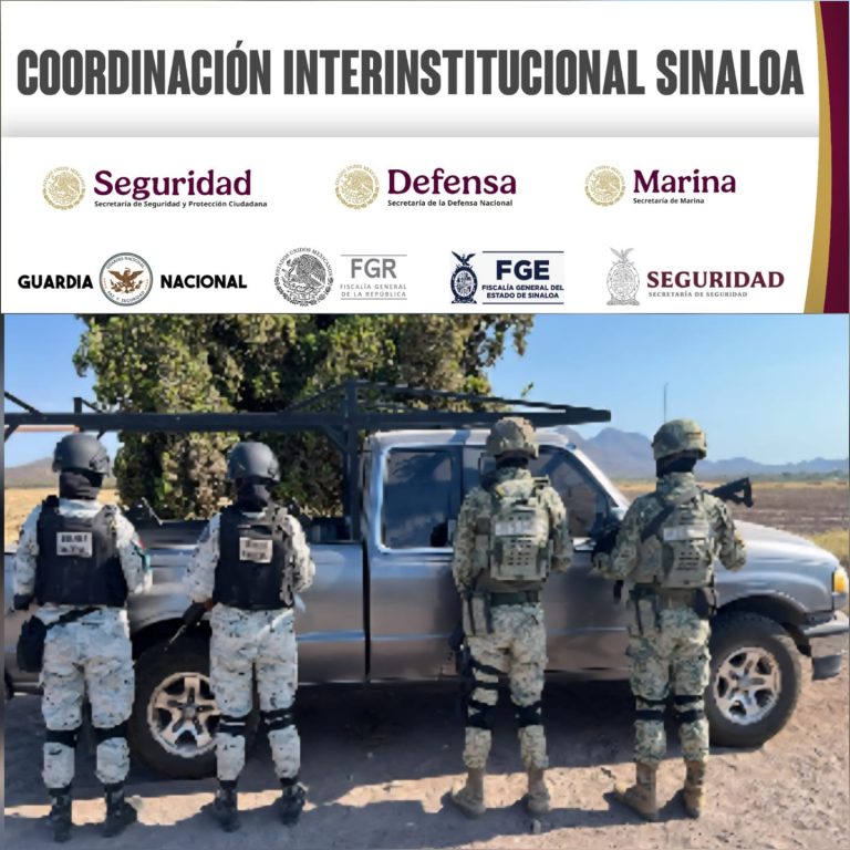 Decomisan camioneta con cartuchos en Navolato