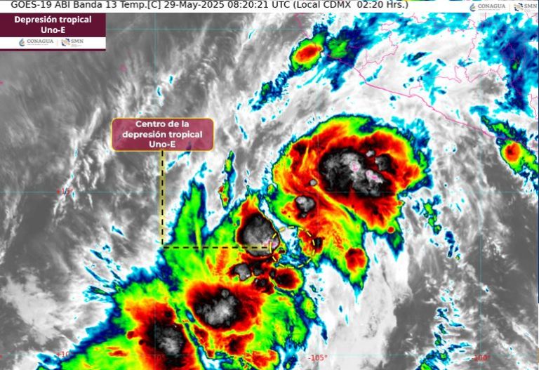 Avanza depresión tropical al sur de Colima