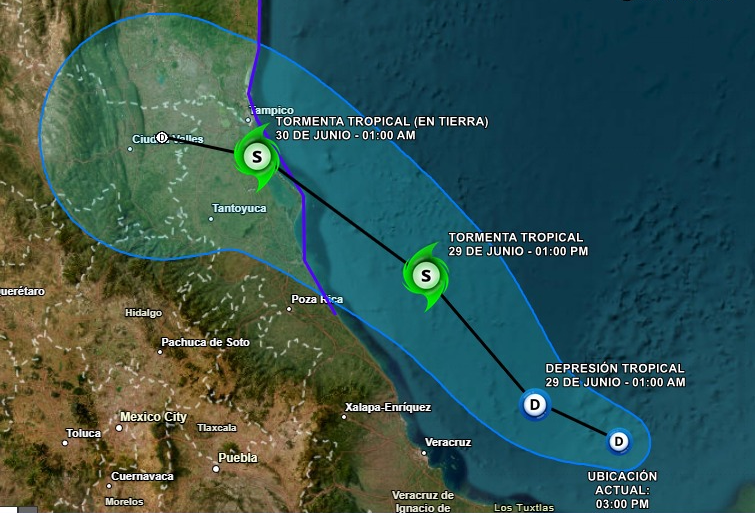 Se forma la depresión tropical 2