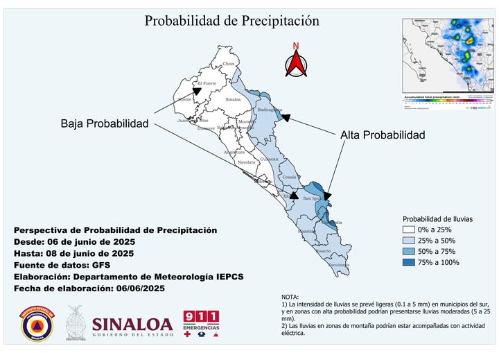 Se avecinan lluvias a partir de esta tarde