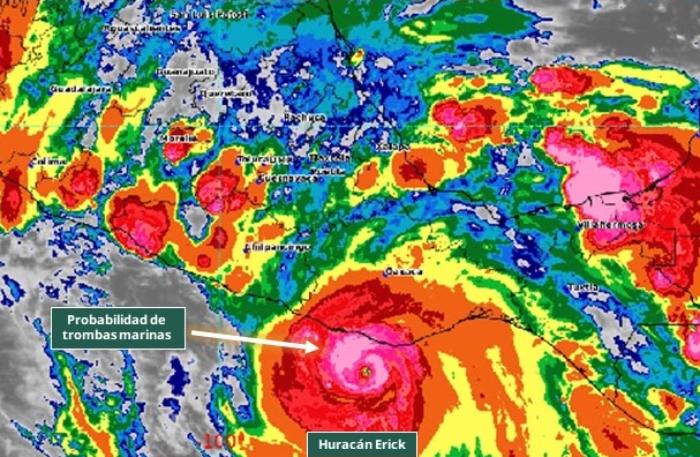 Apunta Érick como huracán de categoría 4 hacia Oaxaca