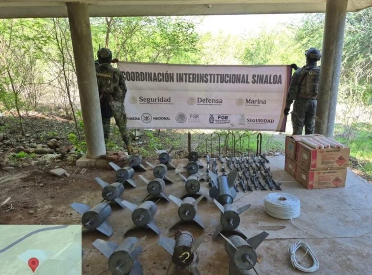 Aseguran armamento y explosivos en Mazatlán