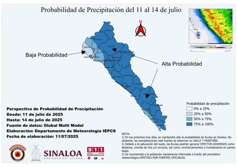 Prevén 3 días con lluvias y calor sofocante