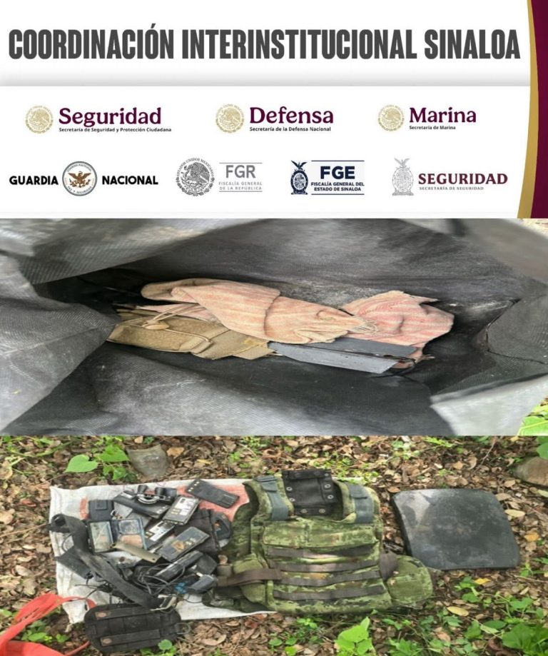 Decomisan artefactos explosivos y equipo táctico en Culiacán