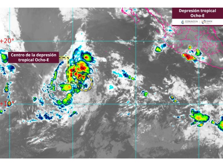 Se forma la depresión tropical 8-E en el Pacífico